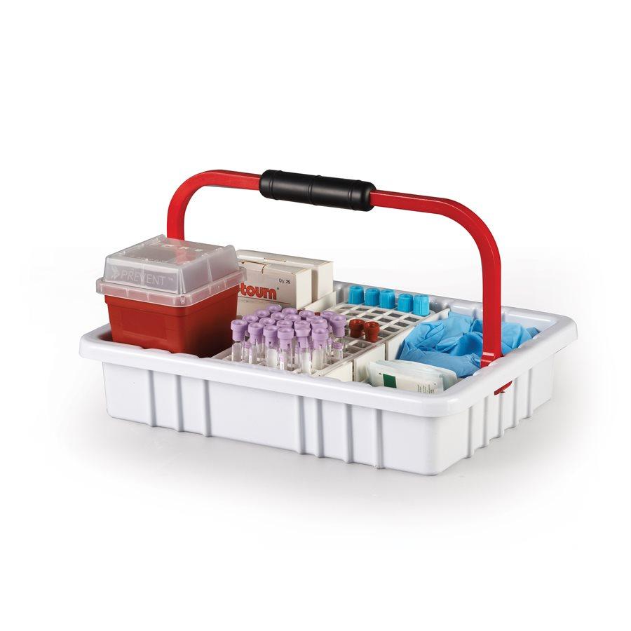 Heathrow Scientific 120261 Blood Collection Tray with 60-Place, 17 mm tube rack, White