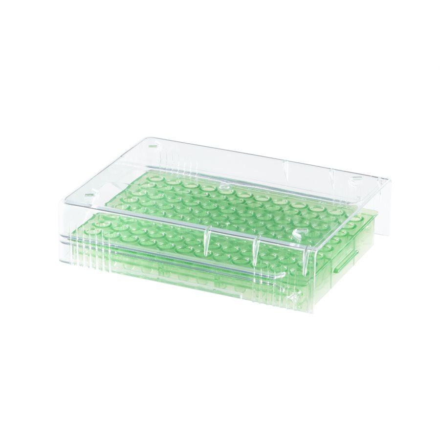 Heathrow Scientific 120540 Low Temp PCR® Rack, 96 well, Green