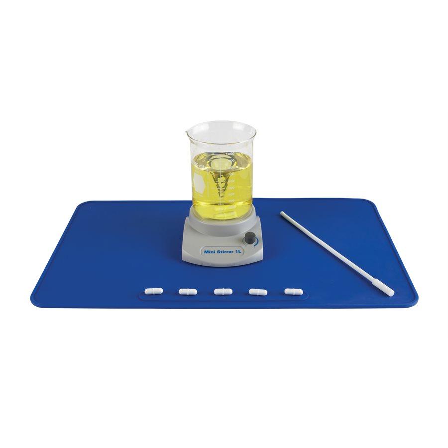Heathrow Scientific 120506 Lab Mat, Silicone Bench Protector, Yellow-Grey/Blue