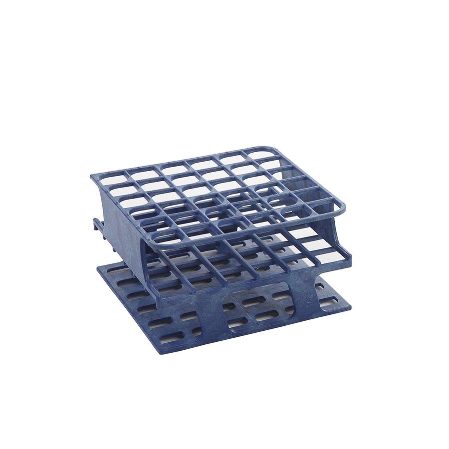 Heathrow Scientific 27501B OneRack Tube Rack Half-Size POM 13 mm 36-Place, Blue