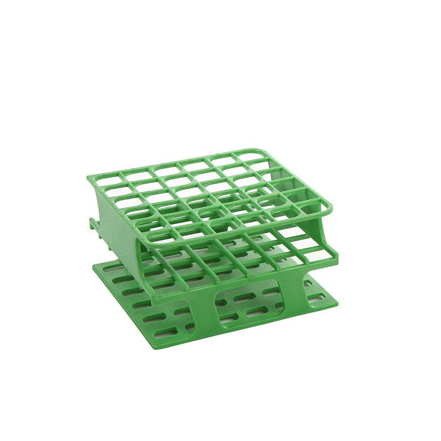 Heathrow Scientific 27501C OneRack Tube Rack Half-Size POM 13 mm 36-Place, Green