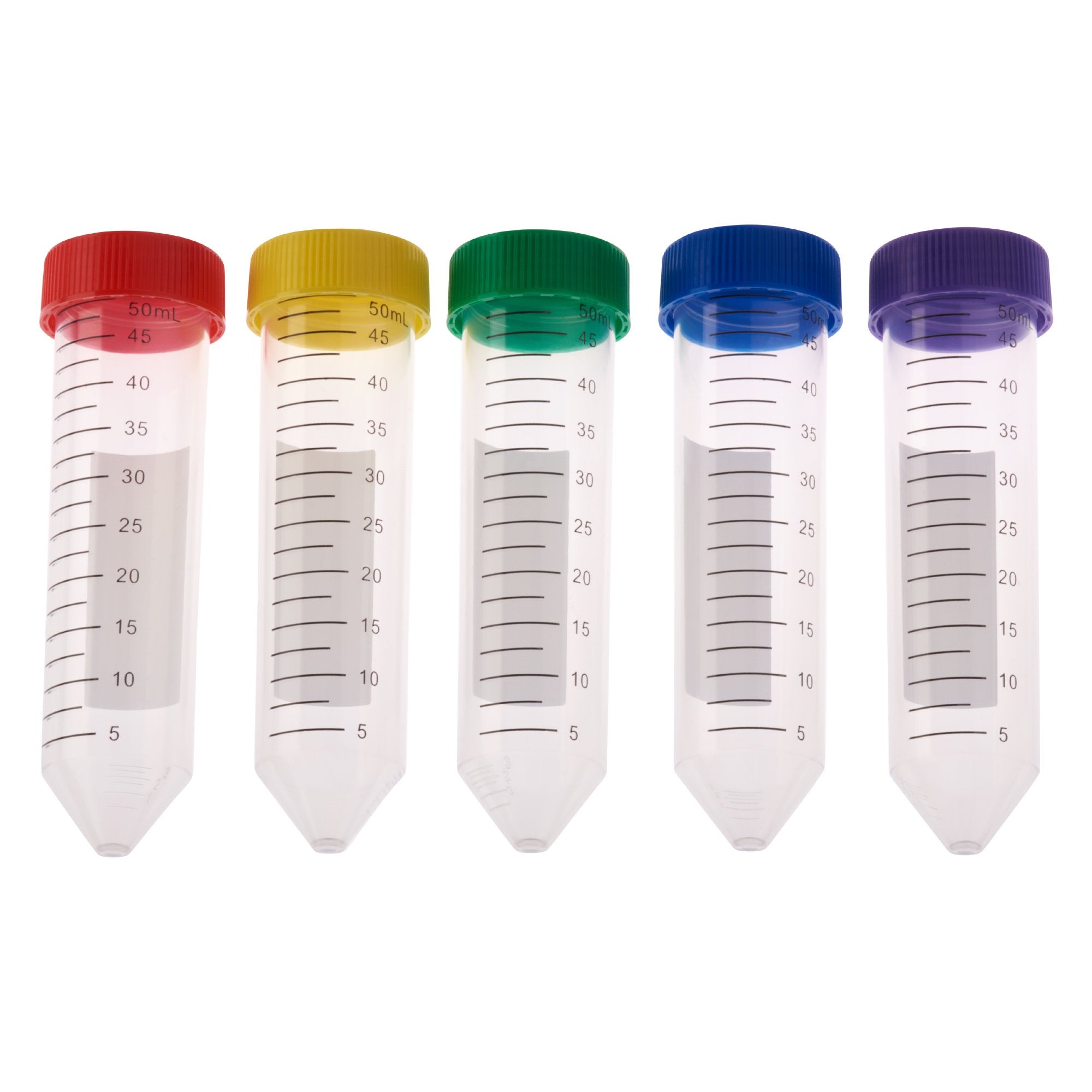 Celltreat 230421A 50mL Centrifuge Tube, Assorted Color Cap - Bag, Sterile