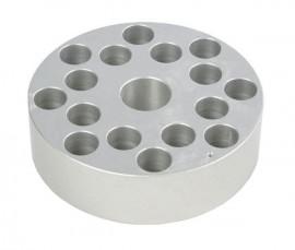 Ohaus 30500589 Uni Block Sample Holder, 0.98" test tubes, 16 holes