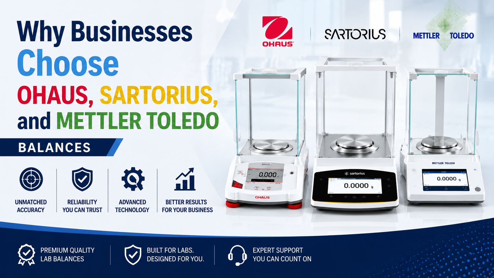 Why Businesses Choose Ohaus, Sartorius, and Mettler Toledo Balances