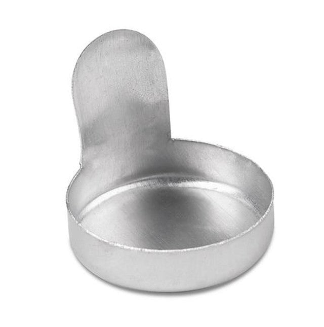Heathrow Scientific 120940FR Aluminium Weigh Dish Micro 0.2ml 13x3.5mm, with tab, Certified Oil Free, 100/pk
