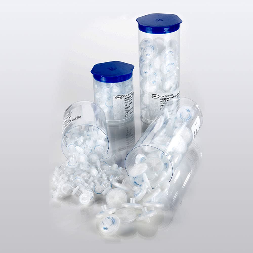 PALL 4406TC Acrodisc Syringe Filters with PVDF Membrane, 0.2 µm, 25mm, 50/pkg