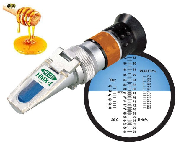 Heathrow Scientific 43006 Handheld Refractometer,HMX-1, Honey Moisture, ATC, 1/pk