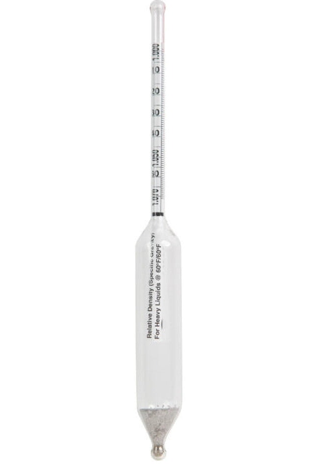 Heathrow Scientific 6602-15 Specific Gravity Hydrometer, 1.480 to 1.550, 0.0005 subdivisions, 330 mm, 1/pk