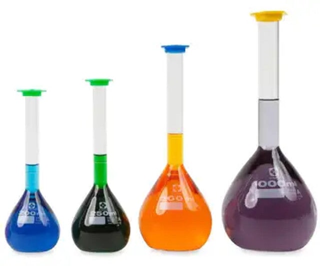 Heathrow Scientific 2303A-10 Volumetric Flask, Class A, Snap-Cap, 10 mL, 6/pk
