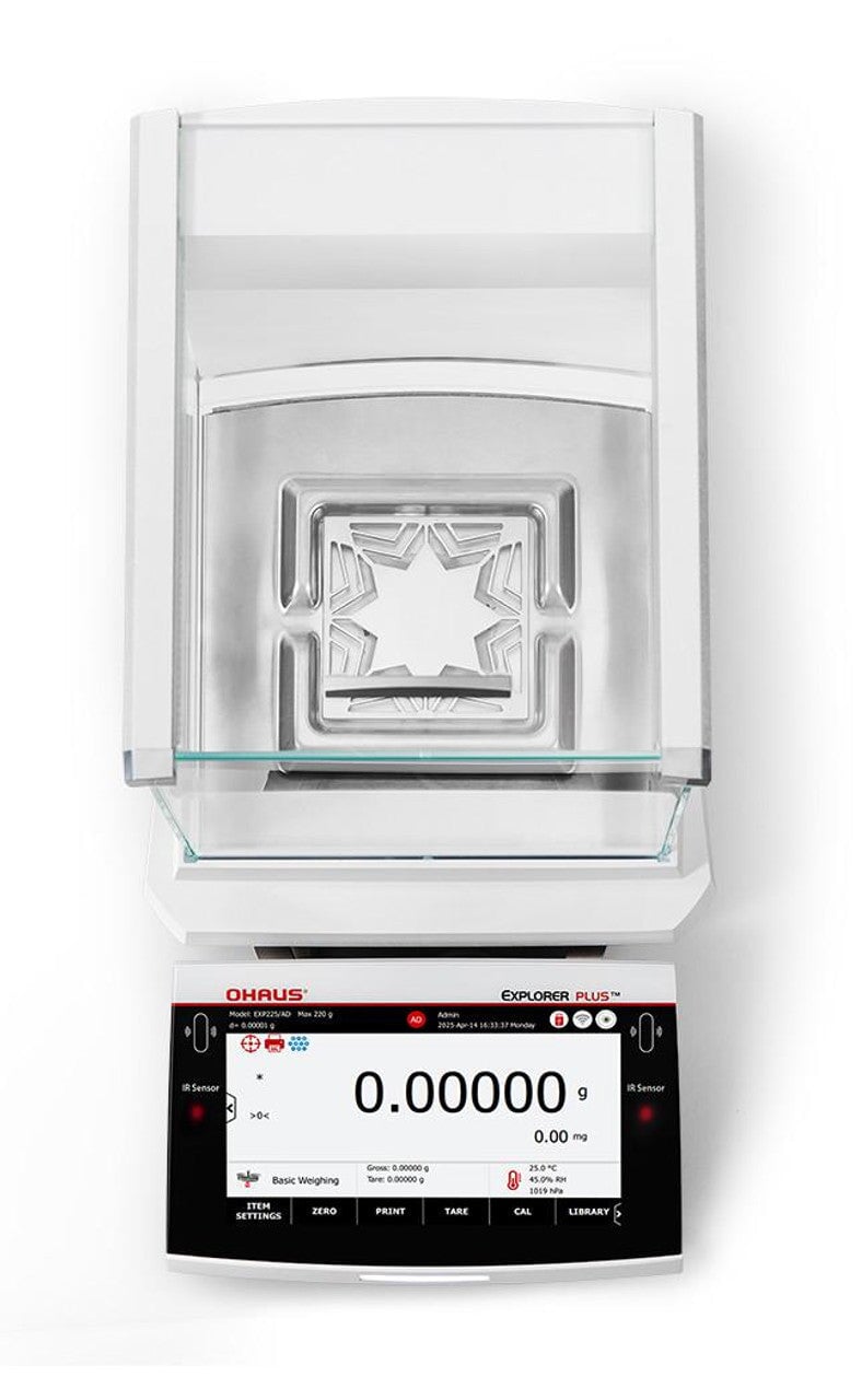 Ohaus EXP225D/AD Explorer Plus EXP125/AD Semi Microbalance, 82 g/ 220 g x 0.01 mg/ 0.1 mg