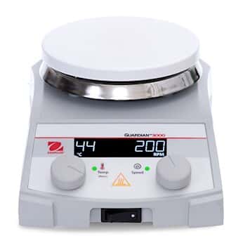 Ohaus e-G31HSRDS Guardian 3000 Hotplate-Stirrer, Ceramic-coated Stainless Steel, 15 L, 120 V