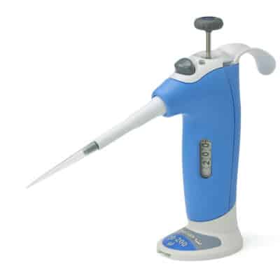 VistaLab 1070-0200 Ovation M M Mechanical Volume Set Pipette, Red, 20-200µL
