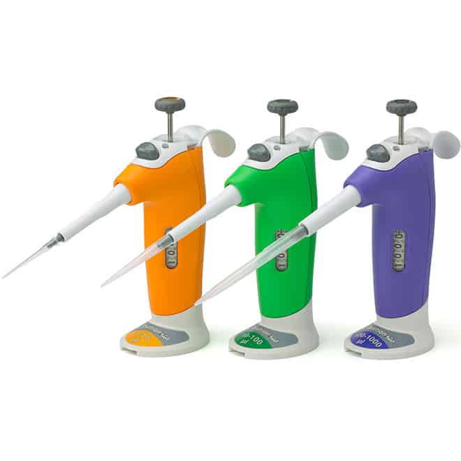 VistaLab 1070-0998 Ovation M M Mechanical Volume Core Group Pipette Kit, 10, 100, 1000 uL