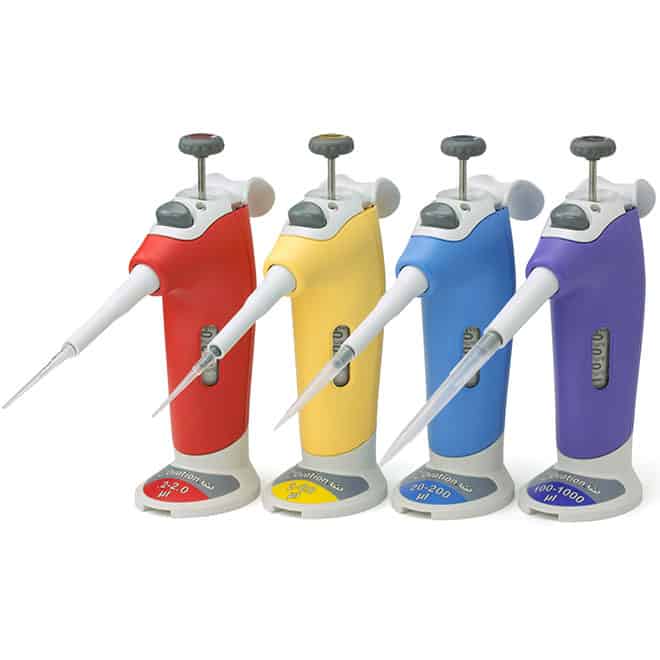 VistaLab 1070-0999 Ovation M M Mechanical Volume Starter Set Pipette Kit, 2, 20, 200, 1000 uL