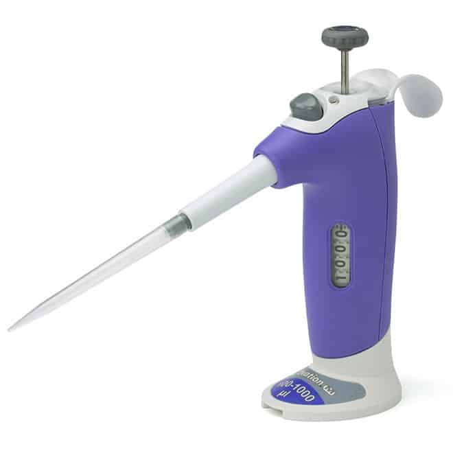 VistaLab 1070-1000 Ovation M M Mechanical Volume Set Pipette, Purple, 100 to 1000 uL