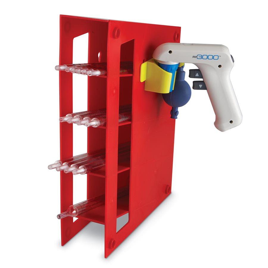 Heathrow Scientific 20613 Manual Pipette Rack ABS Plastic, Red