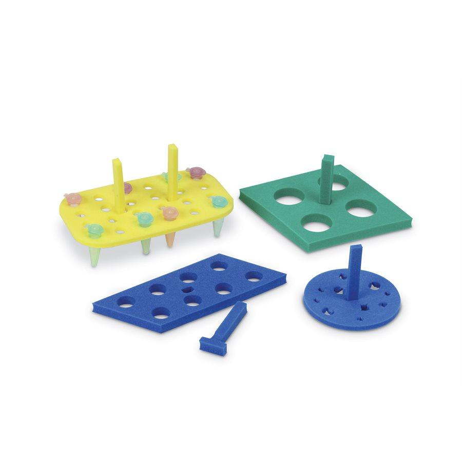 Heathrow Scientific HS2166 Floating Tube Rack, 0.2, 0.5, 1.5-2.0mL Tubes, Blue