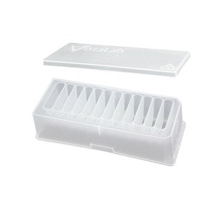 VistaLab 3054-1011 12 Channel Reagent Reservoir with Lid, Sterile, Individually Wrapped, Case of 25