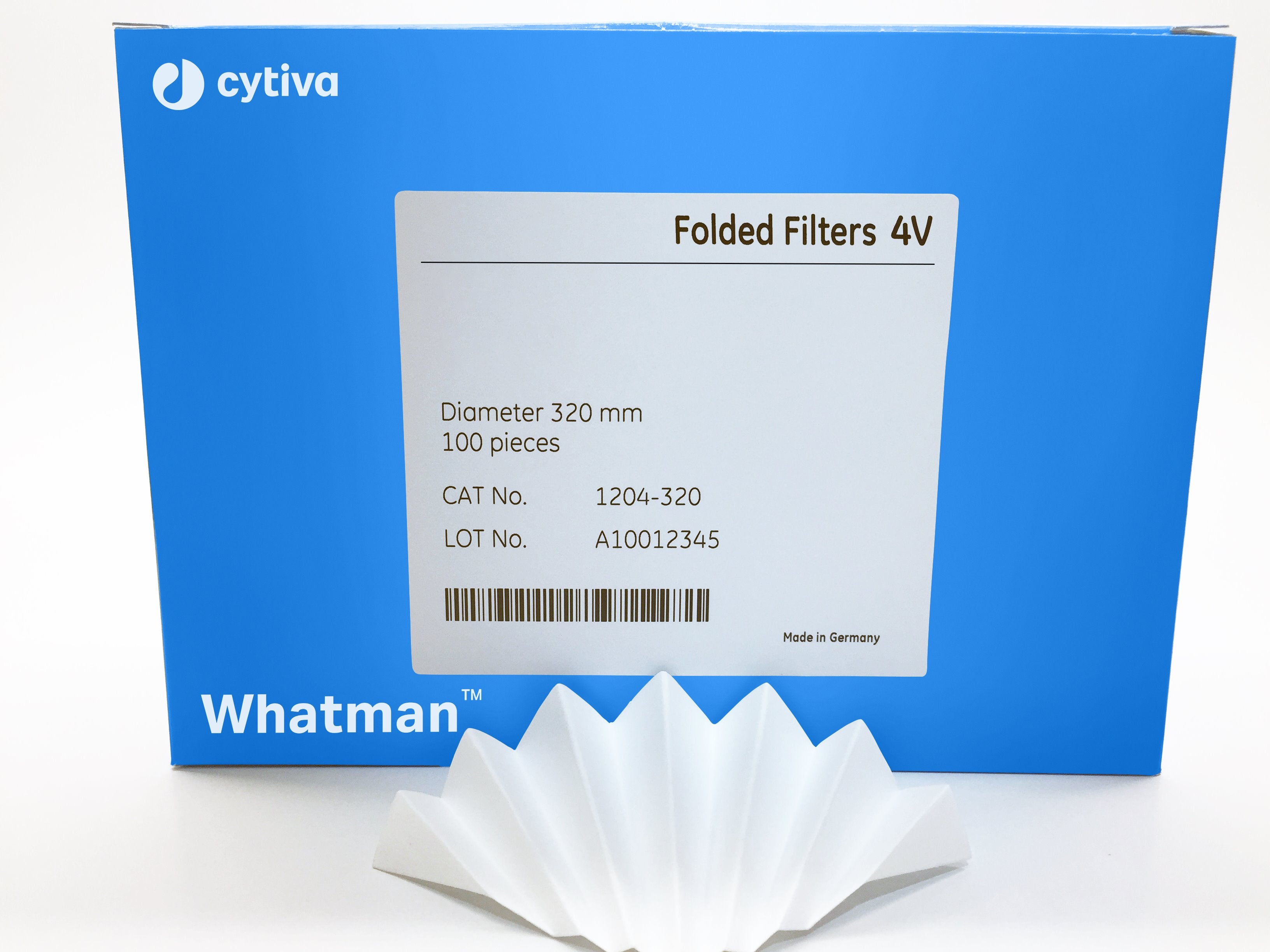 Whatman 1204-0185 Qualitative Filter Papers, Grade 4V Fluted Filter Paper, FF, 18.5 cm circle Package of 100