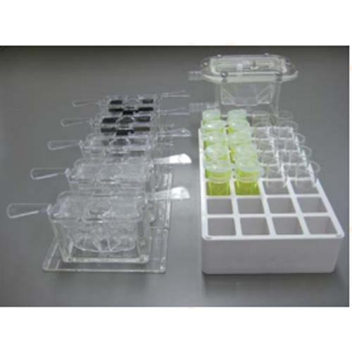 A&D SV-55 Cup Set (45 ml, Polycarbonate × 5 pcs; 2 ml, with lid, Polycarbonate × 5 pcs; 2 ml, Glass × 10 pcs; 2 ml sample cup holder; Polycarbonate: Transperent x 3 pcs & Black x 2 pcs; 2 ml sample cup stand x 1 pcs; Water jacket × 1 pc)