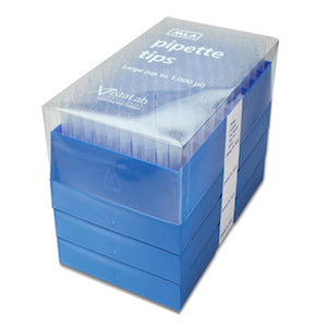 VistaLab 9025 Stacked Rack Pipette Tips, Small, 5 Racks x 200 Tips