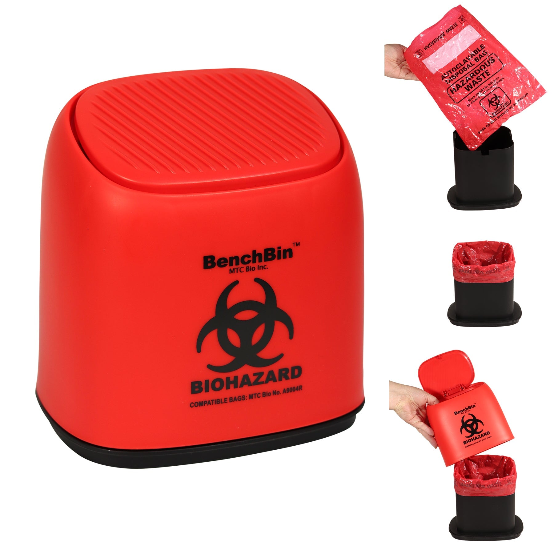 MTC Bio A8401B BenchBin™ Benchtop Biohazard Bin
