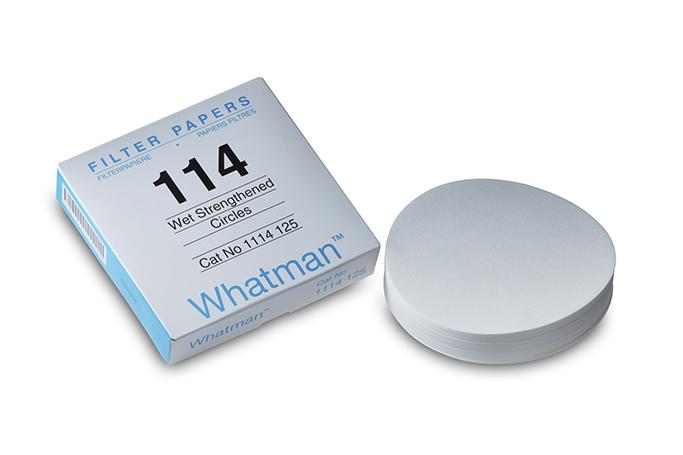 Whatman 1114-090 Filter Circles, 90mm Dia, Wet Strengthened Grade 114, 100/pk (PN:1114-090)