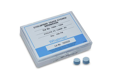 Whatman 10417606 Cyclopore polycarbonate and polyester membranes filter,pore size 0.2 μm, diam. (25 mm), pack of 100