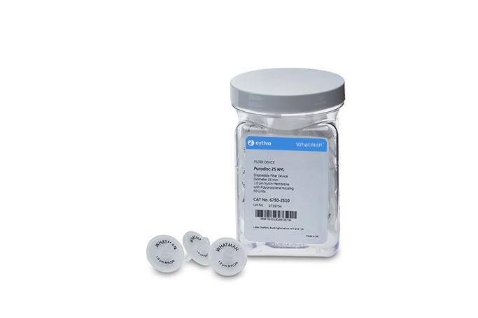 Whatman 6753-2504 25mm Dia, Puradisc, Non-Sterile, 0.45 micrometer Pore Size, Nylon, 1000/pk (PN:6753-2504)