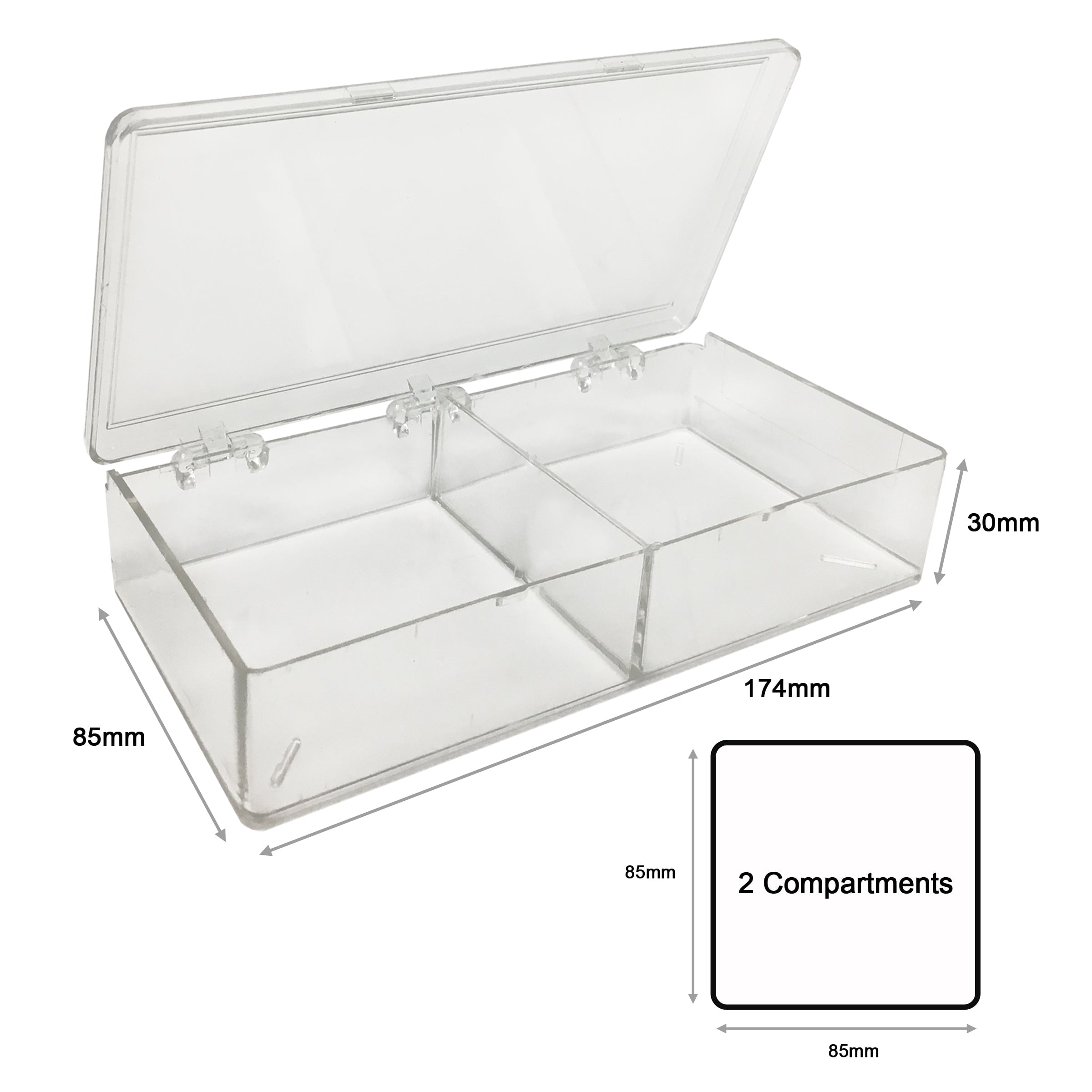 MTC Bio B1212 BlotBox, 2 compartments, 85 x 85 x 30mm each, 6pk