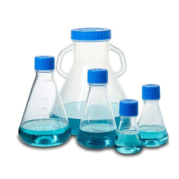 MTC Bio F4060-B Flask, Erlenmeyer, 125ml, Polycarbonate, Sterile, indiv wrapped, 24/CS