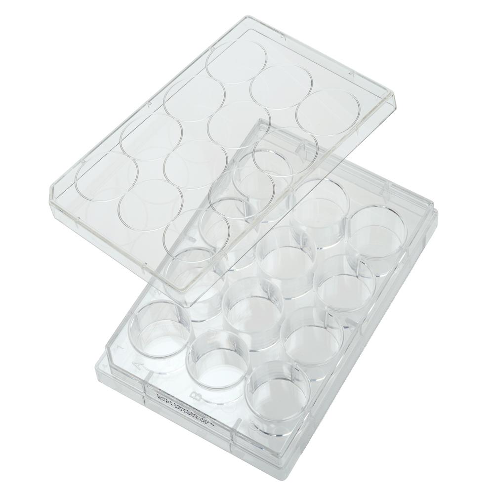 CELLTREAT 229111 12 Well Tissue Culture Plate with Lid, Individual, Sterile (50/pk)