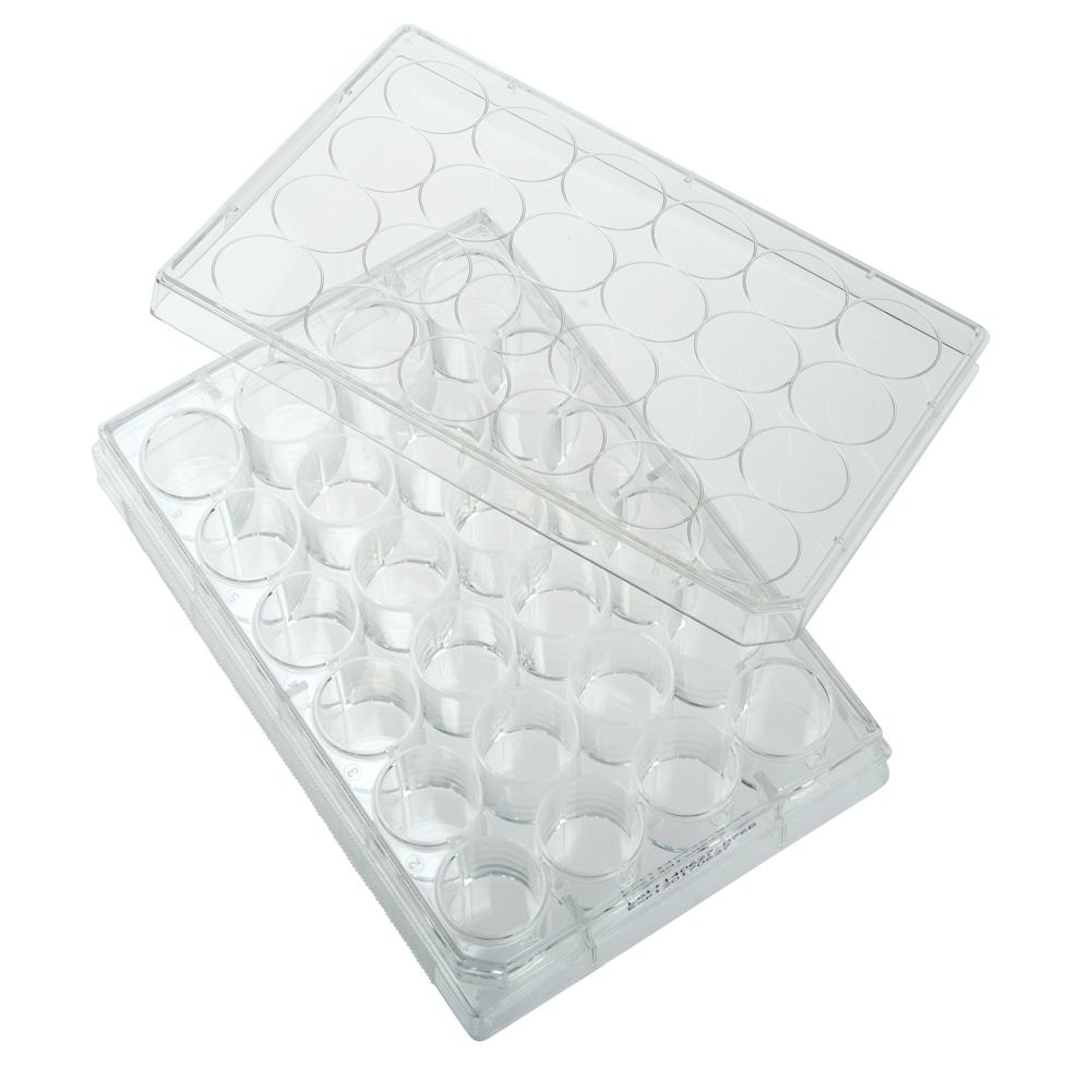 CELLTREAT 229123 24 Well Tissue Culture Plate with Lid, Individual, Sterile (50/pk)