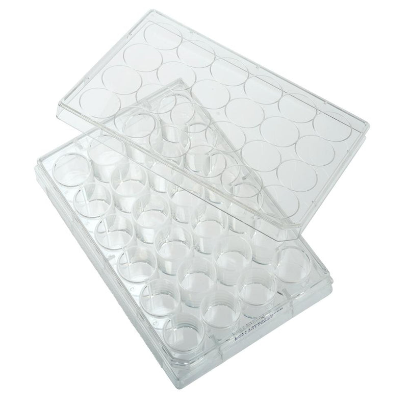 CELLTREAT 229124 24 Well Tissue Culture Plate with Lid, Individual, Sterile (100/pk)
