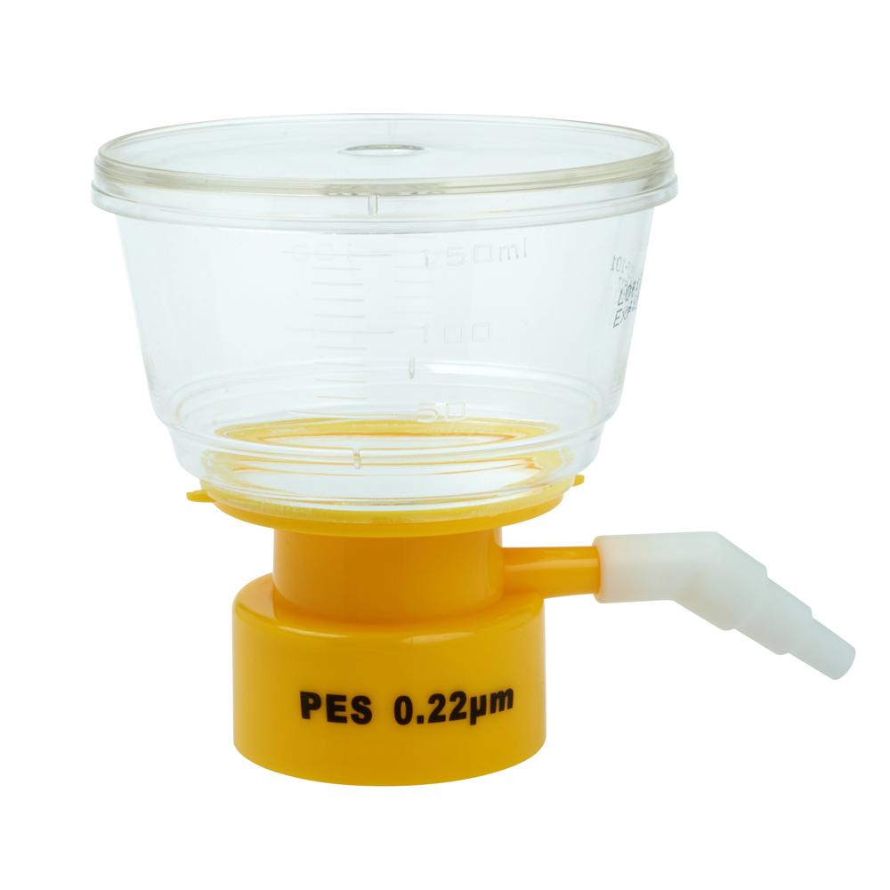 CELLTREAT 229715 150mL Bottle Top Filter, PES Filter Material, 0.22μm, 50mm, Sterile (24/pk)