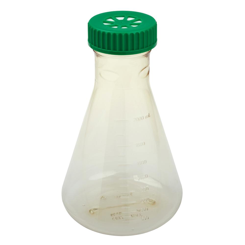 CELLTREAT 229850 2L Erlenmeyer Flask, Vent Cap, Plain Bottom, Sterile (6/pk)