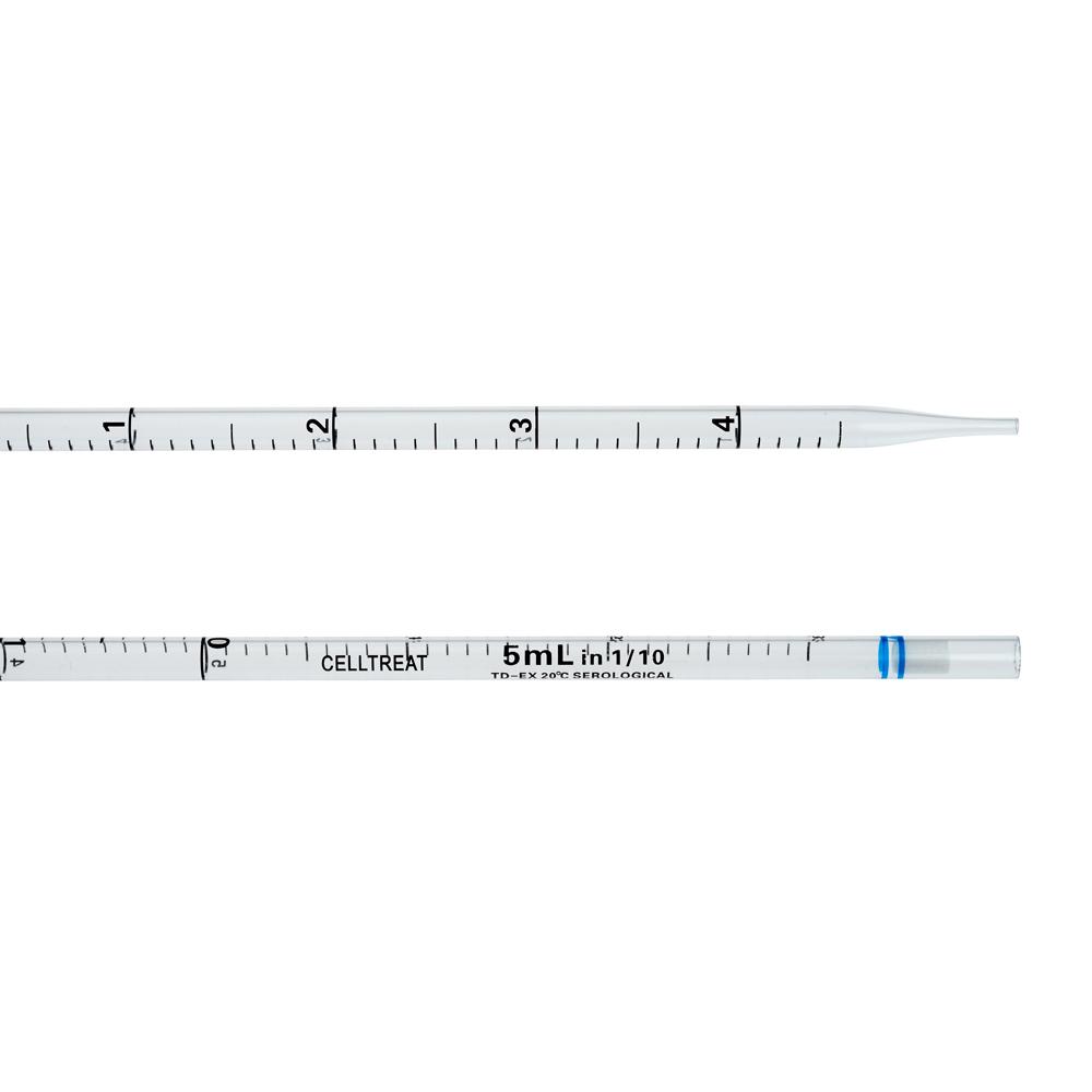 CELLTREAT 229005B 5mL Pipet, Individually Wrapped, Paper/Plastic, Bag, Sterile (200/pk)