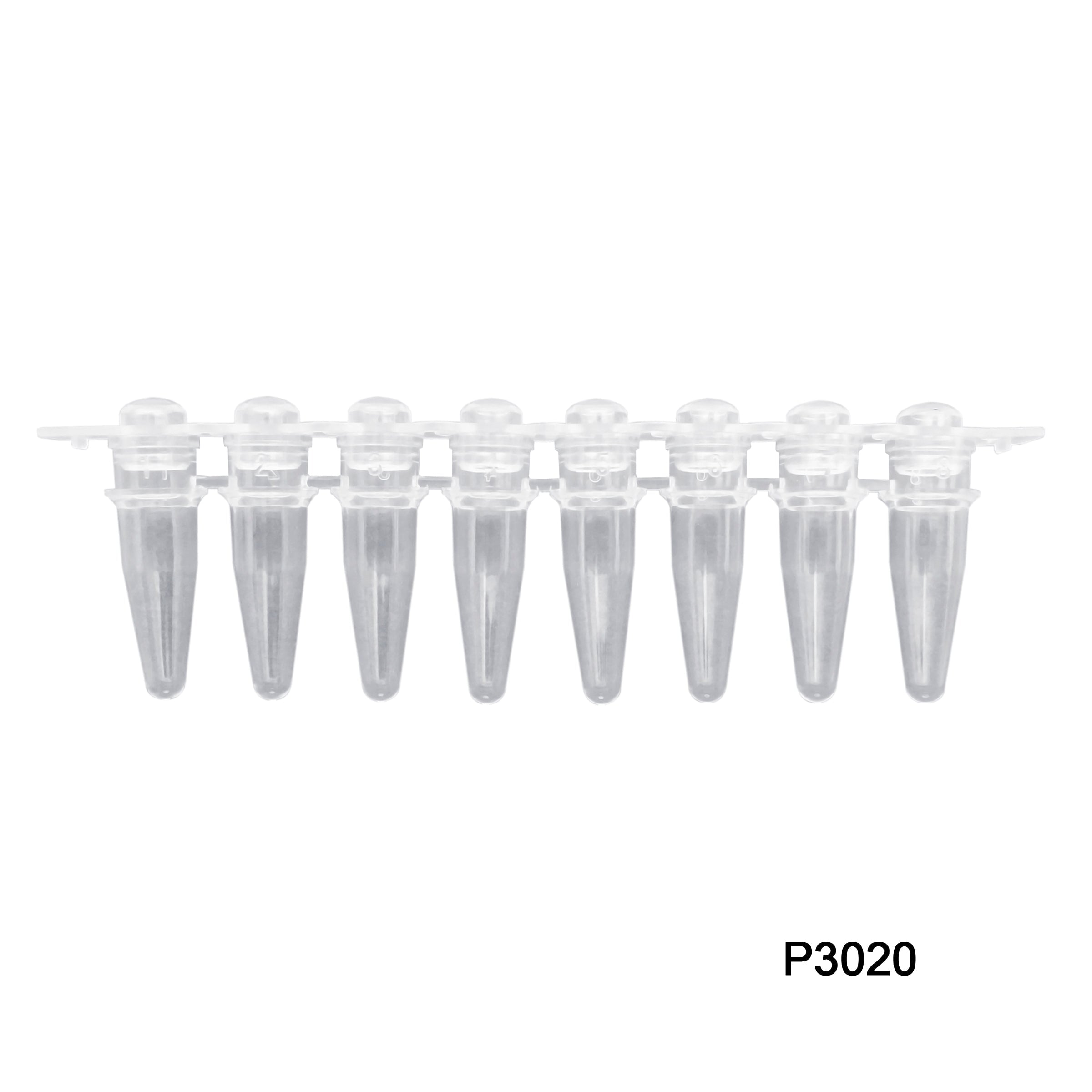 MTC Bio P3020 PCR Tubes Strips of 8 tubes w/ dome caps packaged separately, 120/pk