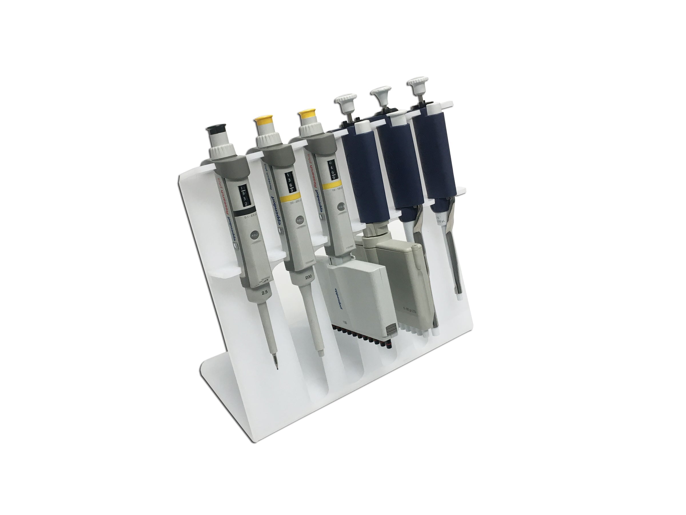 MTC Bio P4406 SureStand™ Pipette Stand for 6 pipettes, up to four multi-channels, acrylic