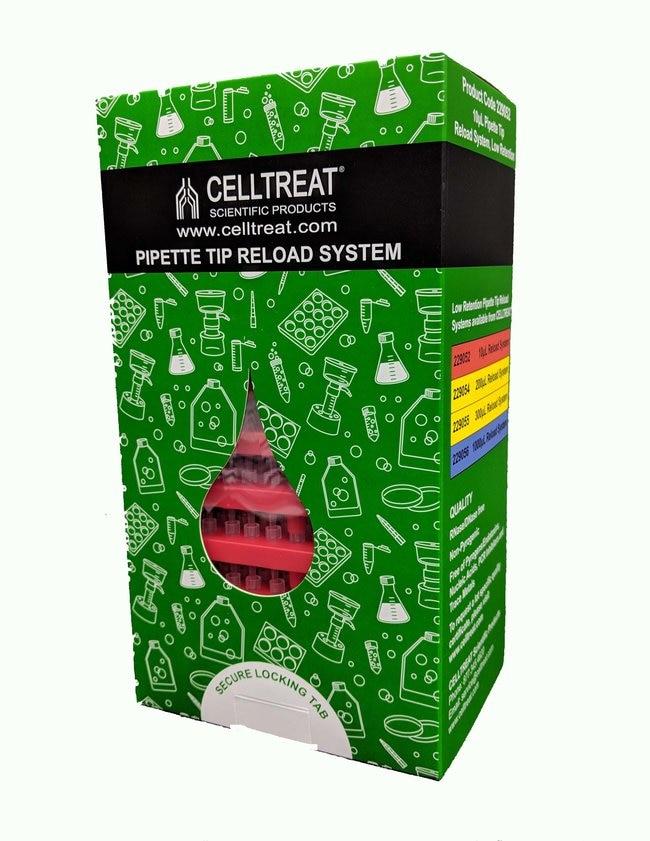 Celltreat 229054 Low Retention Pipette Tip Reload System, Non-sterile, 200µL