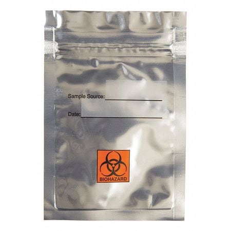 Whatman 10534321 Foil bag with size 3.875” × 5.6875” and zipper to close, 100/PK