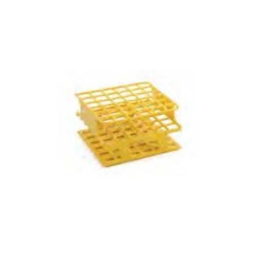 Heathrow Scientific 120399 OneRack Tube Rack Half-Size POM 16 mm 36-Place, Yellow