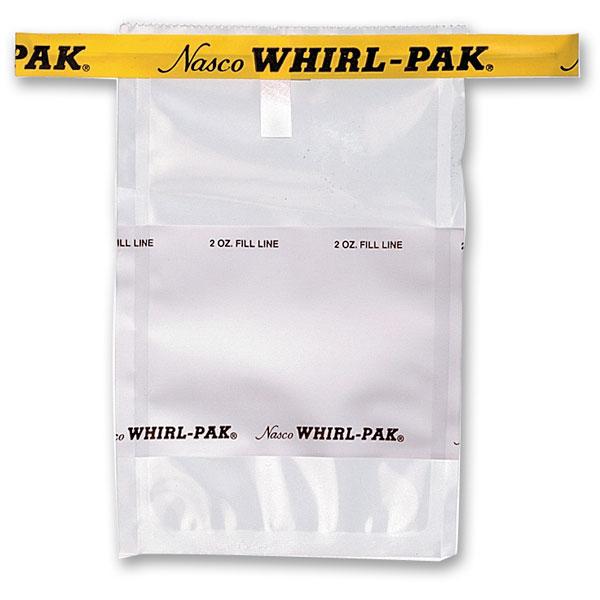Nasco B01064WA Whirl-Pak® Write-On Bags - 2 oz. (58 ml) - Box of 500
