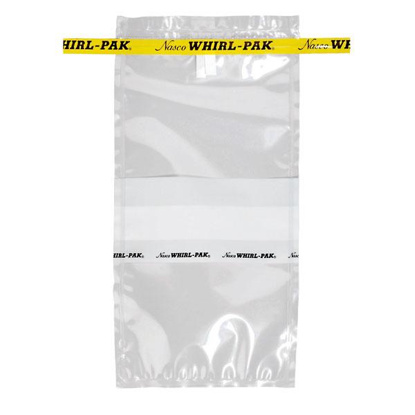 Nasco B01065WA Whirl-Pak® Write-On Bags - 18 oz. (532 ml) - Box of 500 - Yellow Tape