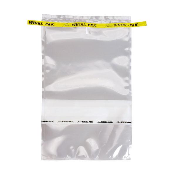 Nasco B01195WA Whirl-Pak® Write-On Bags - 55 oz. (1,627) Box of 500 - Yellow Tape