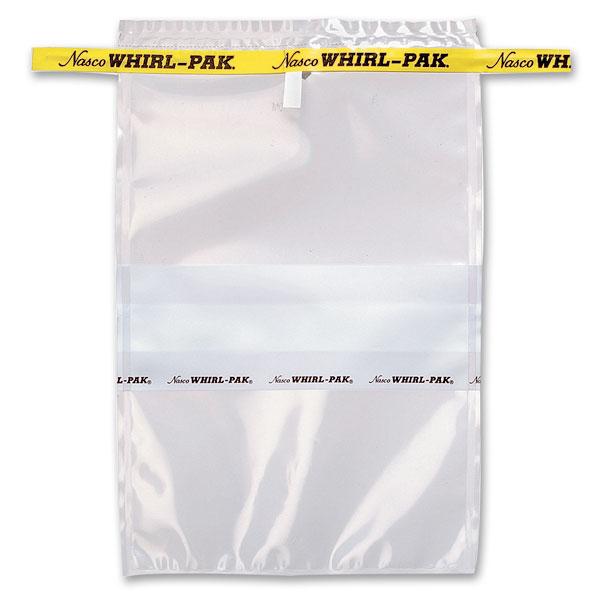 Nasco B01297WA Whirl-Pak® Write-On Bags - 24 oz. (710 ml) - Box of 500 - Yellow Tape