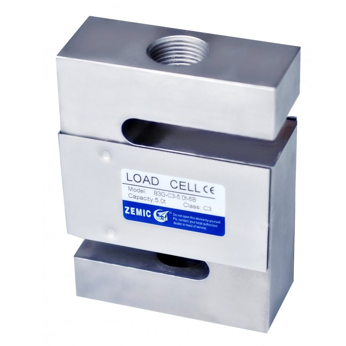 ZEMIC B3G stainless steel S-type load cell, OIML approved (2Klb-2.5Klb)