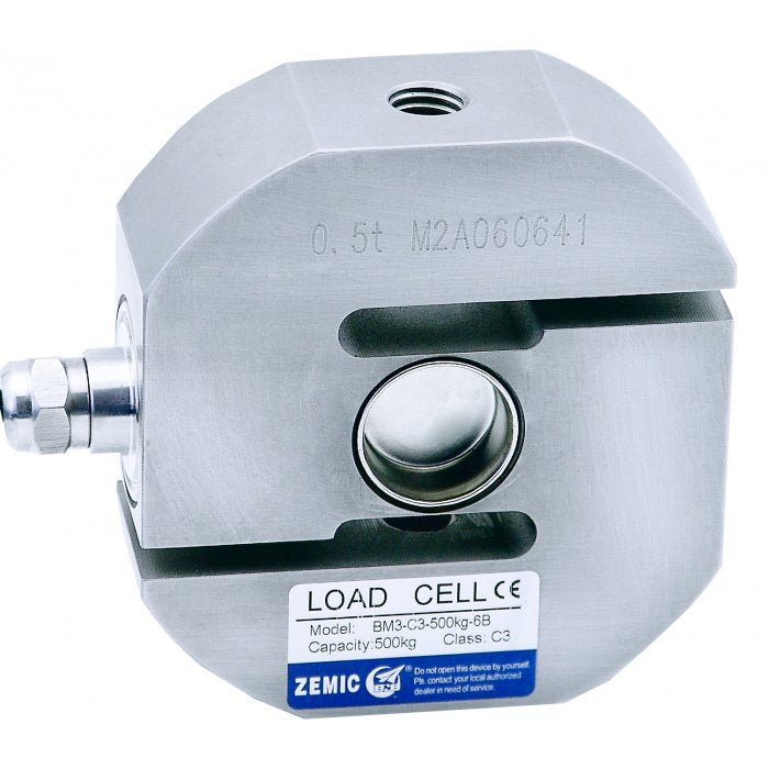 ZEMIC BM3 stainless steel S-type load cell, OIML approved (500kg-4.0t)