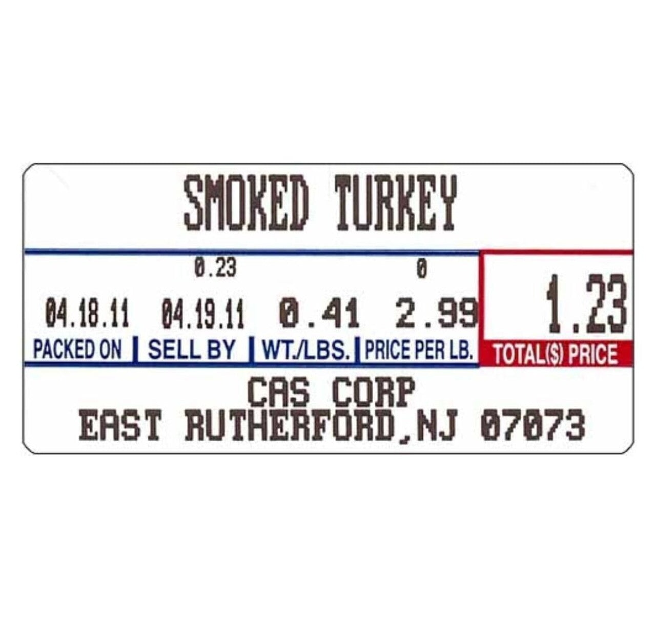 CAS LST-8000 Labels, 58mm x 30mm, Non-UPC