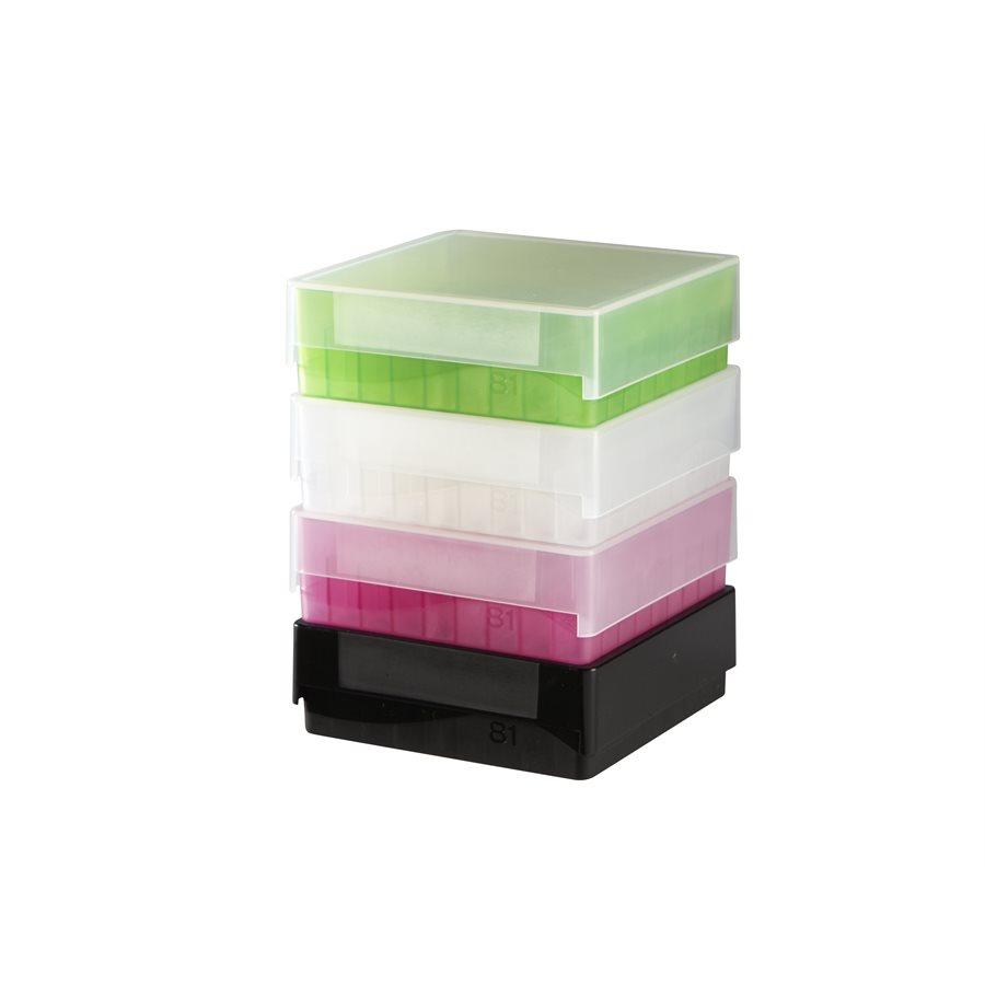 Heathrow Scientific 120032 50-Well Microtube Storage Box, Natural